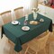 Linen Tablecloth Waterproof Spill Proof and Wrinkle Free Machine Washable Table Cover for Dining Table, Kitchen, Parties and Christmas, Dark Green